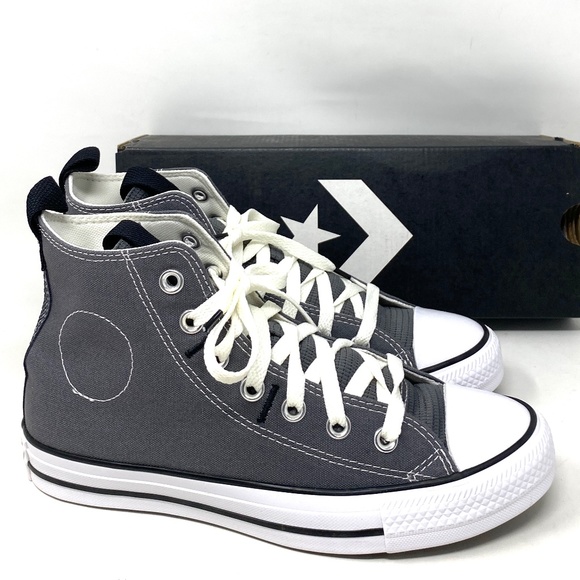 Converse CTAS HI All Star Deco Stitch High Top Black Gray Women's Canvas A00774F - Picture 3 of 10